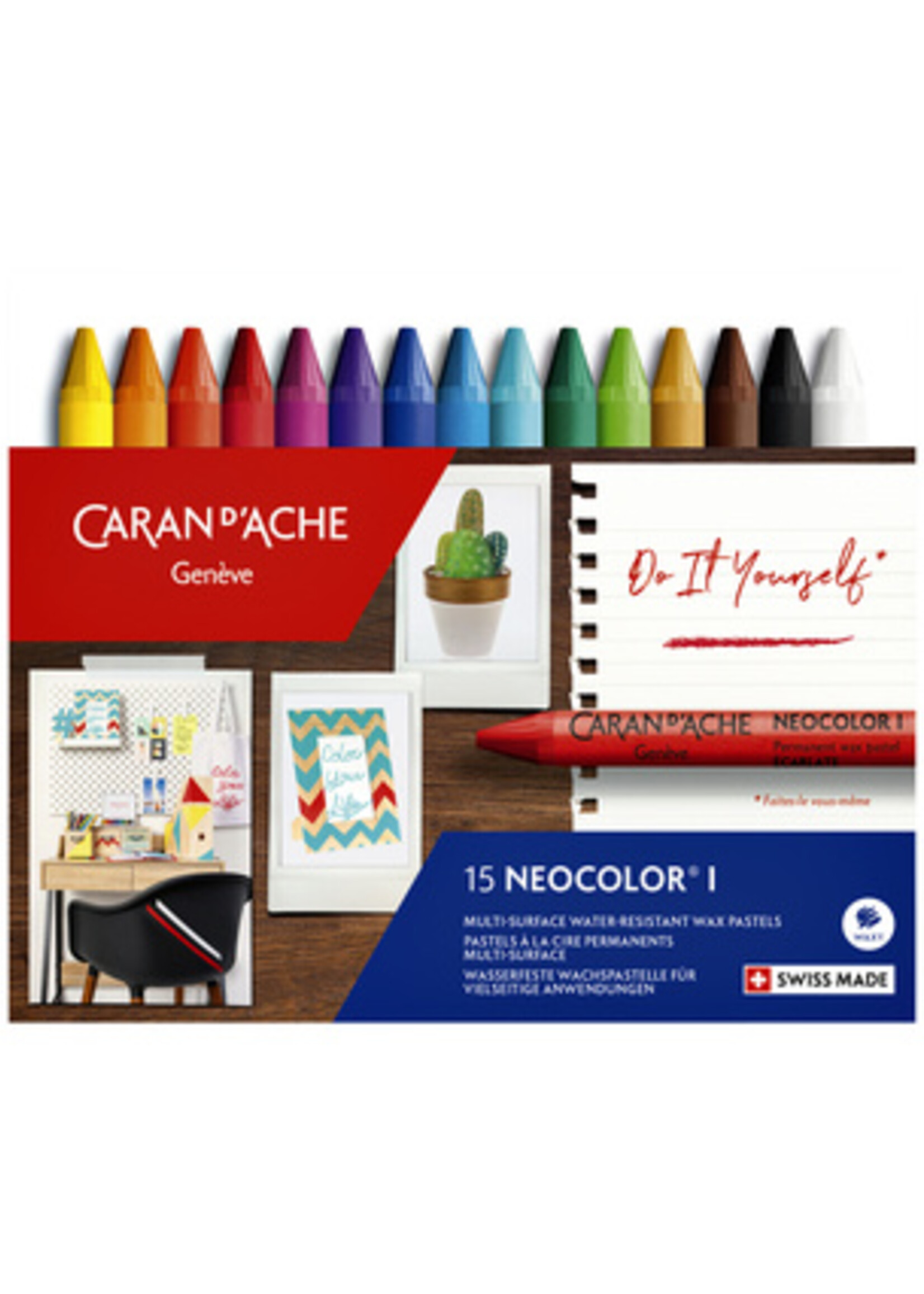 Caran d'ache Caran d'ache WASKRIJT NEOCOLOR I ASS 15STKS