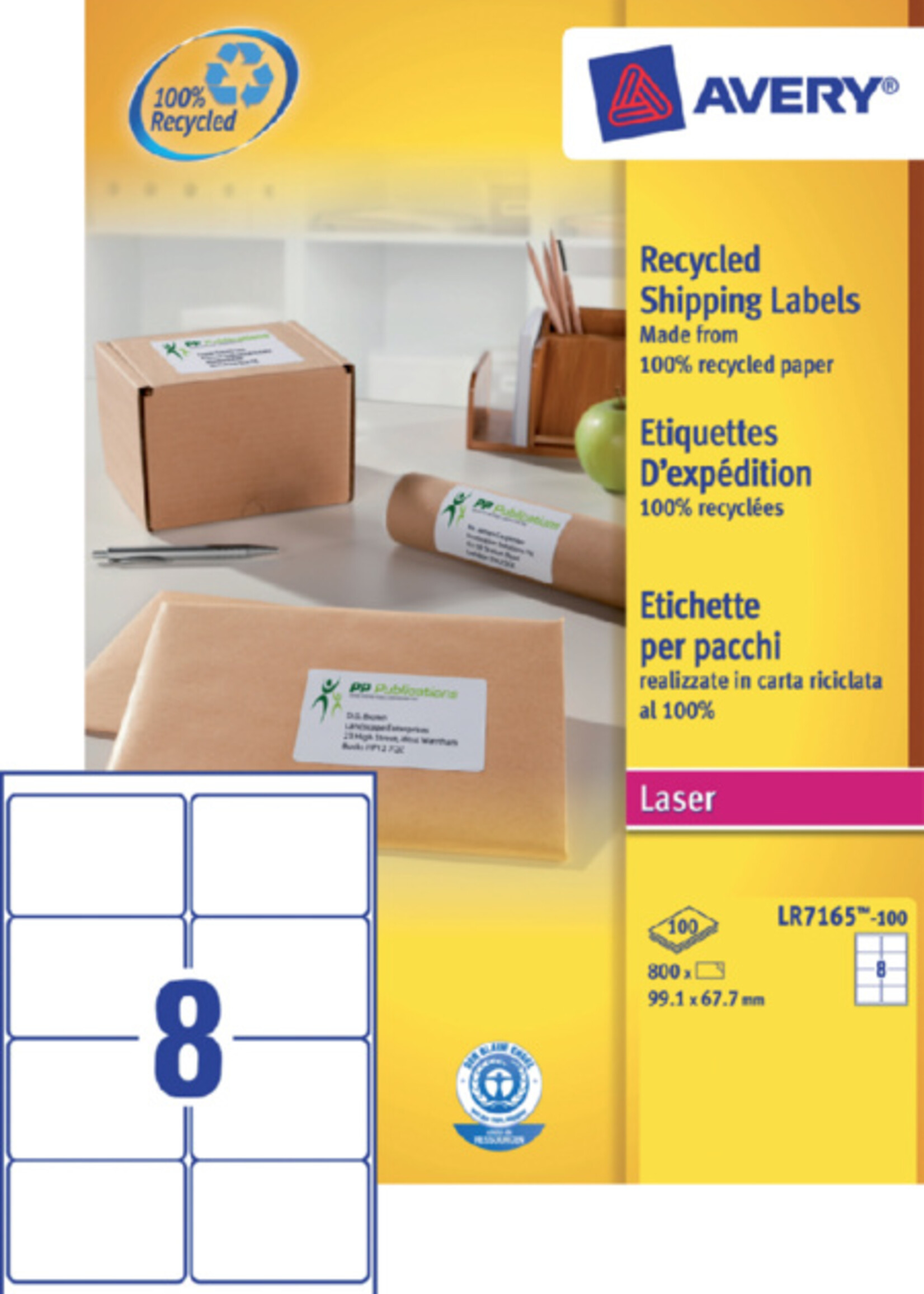 Avery Avery ETIKET LR7165 99.1X67.7 800STKS
