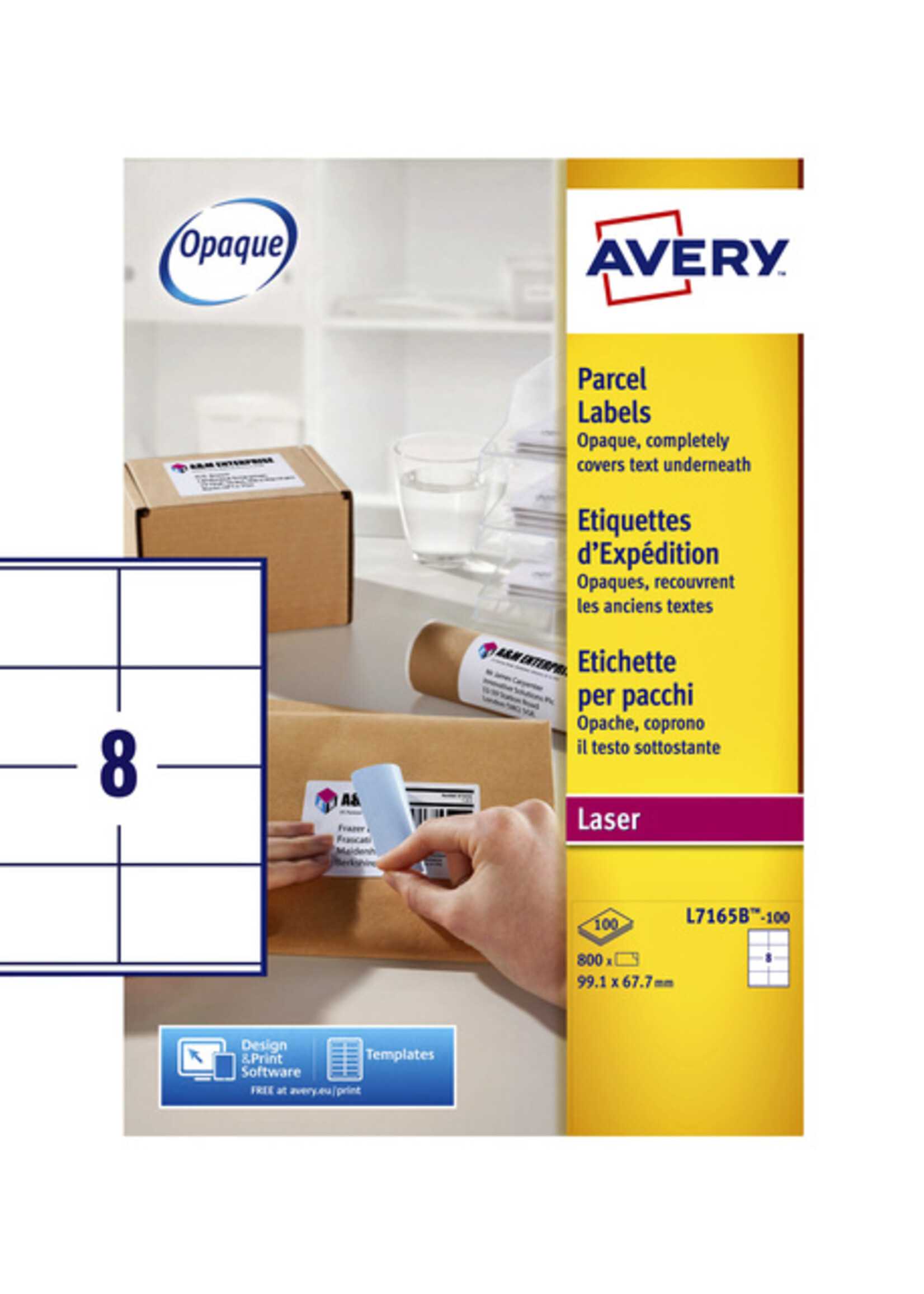 Avery Avery ETIKET L7165 BO 99.1X67.7 800STKS