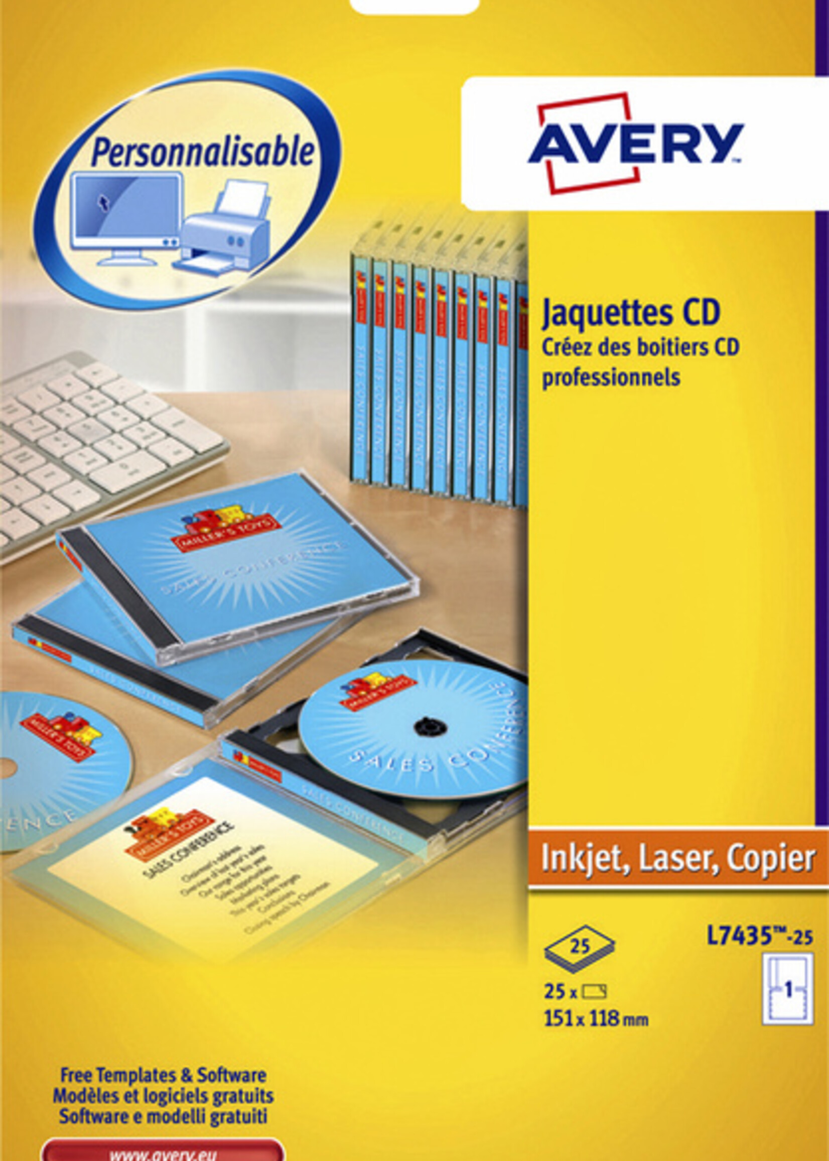 Avery Avery CD INLEGKRT L7435-25