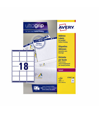 Avery ETIKET L7161-100 63.5X46.6 1800STKS