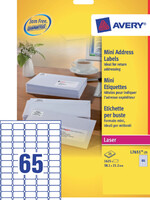 Avery ETIKET L7651-25 38.1X21.2 1625STKS