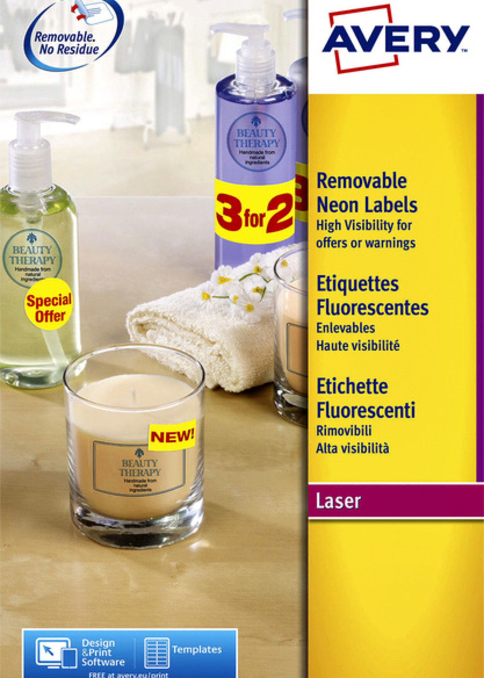 Avery Avery ETIKET L7263Y-100 99.1X38.1 1400STKS