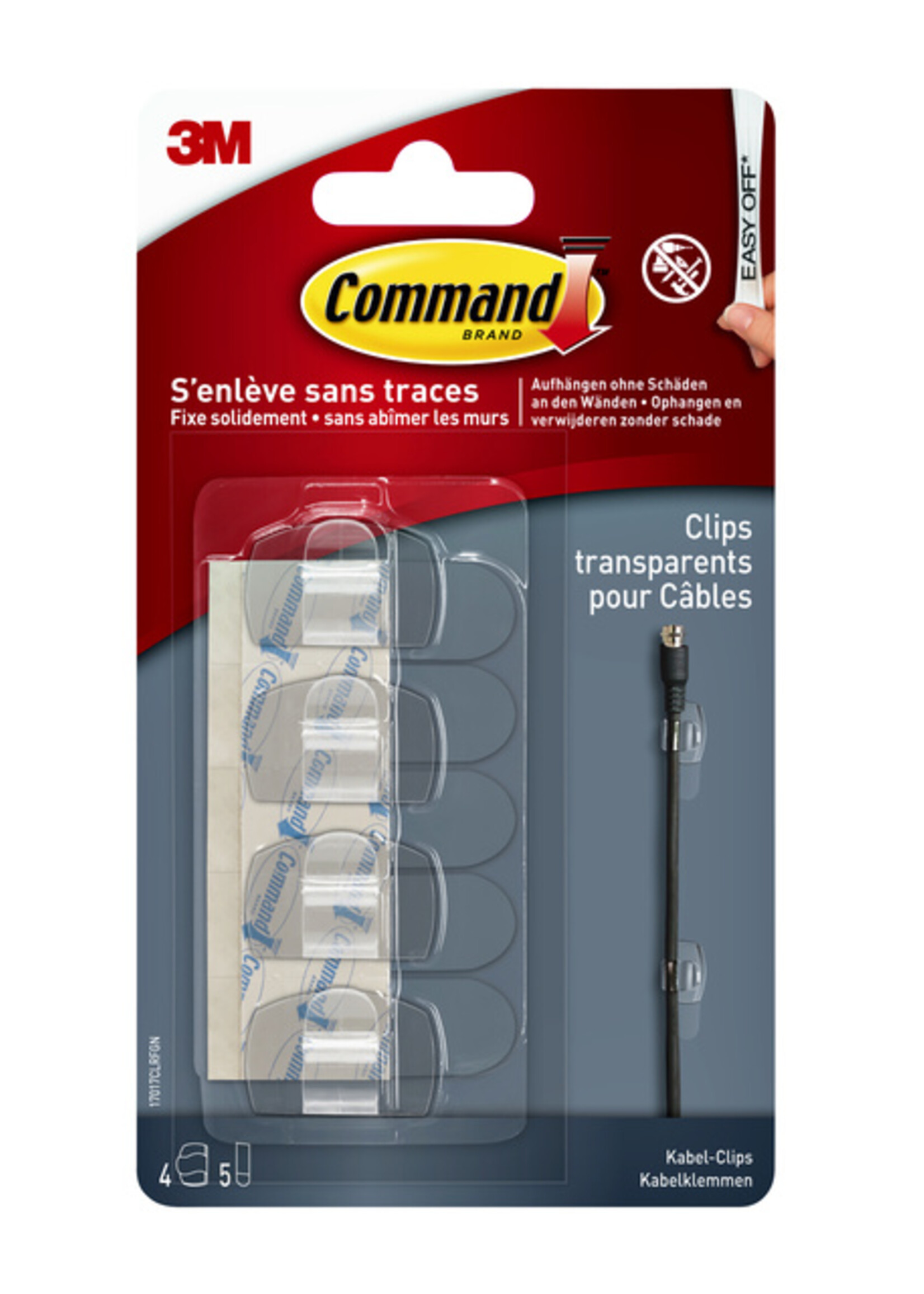 Command Command KABELCLIPS 17017CLR 4STKS