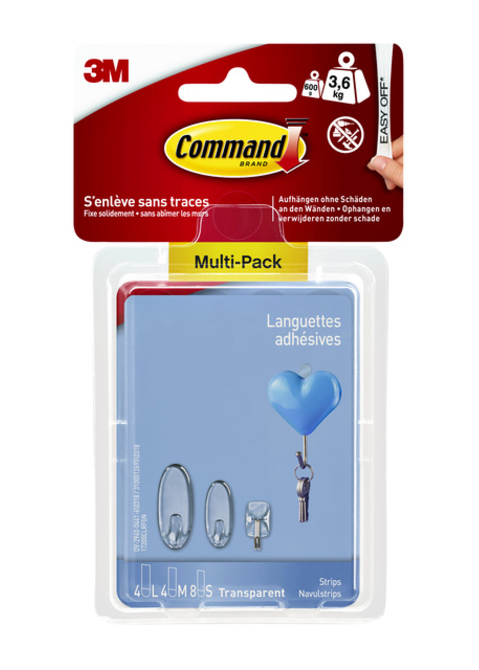 Command Command BEVESTIGINGSSTRIPS 17200CLR 16STKS
