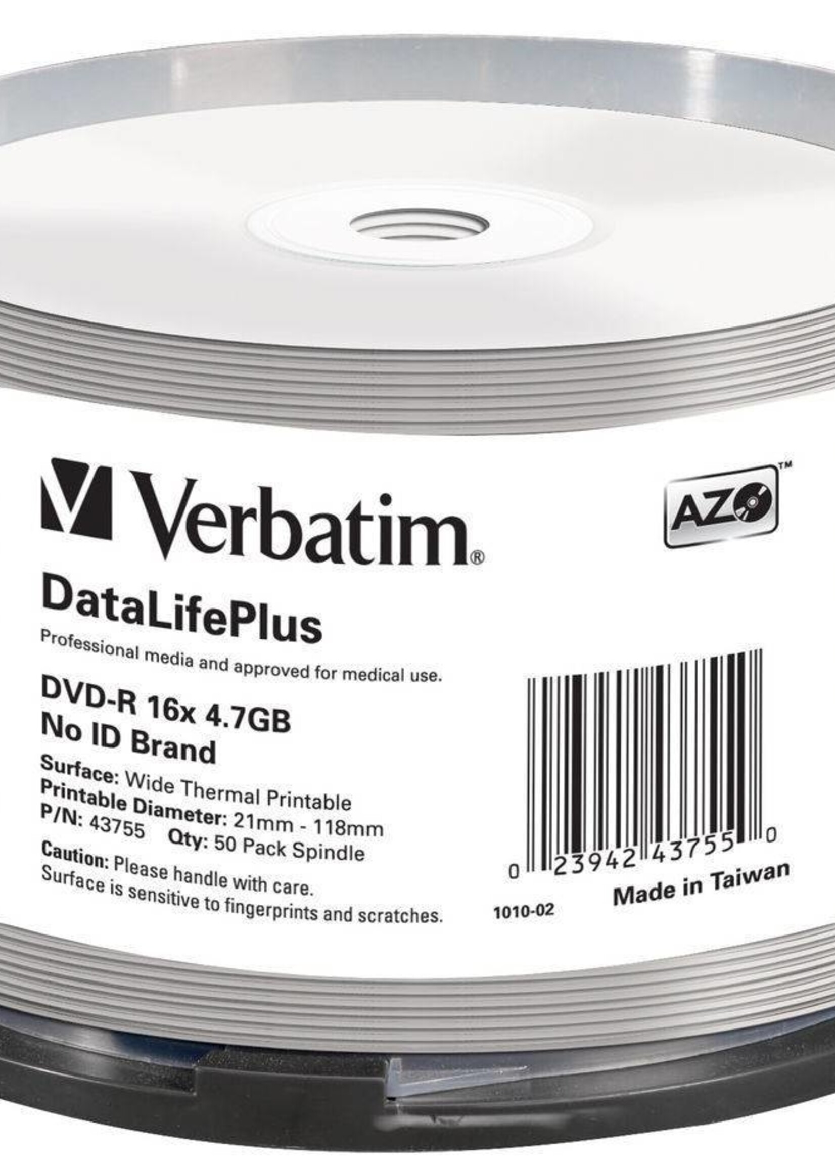 Verbatim Verbatim DVD-R 4.7GB 16X PRINTABLE SP 50STKS