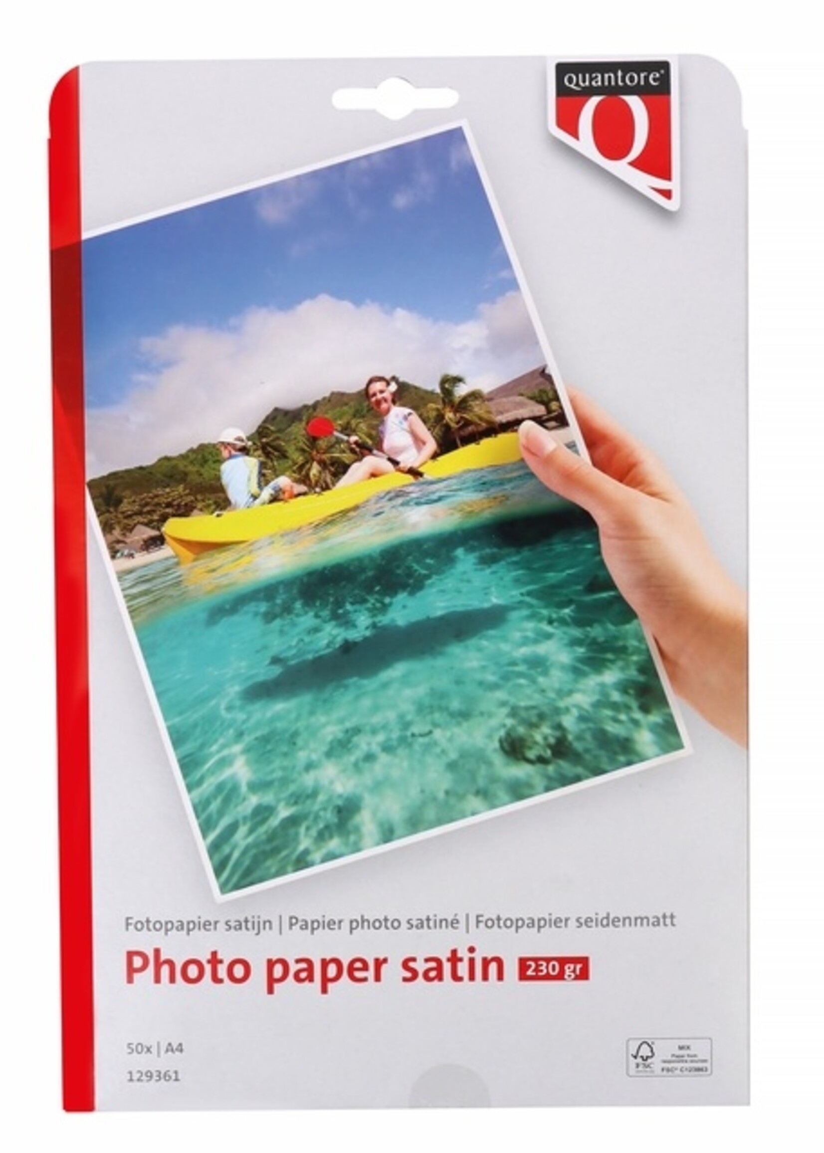 Quantore Quantore FOTOPAPIER A4 250GR SATIJN MAT 50VEL