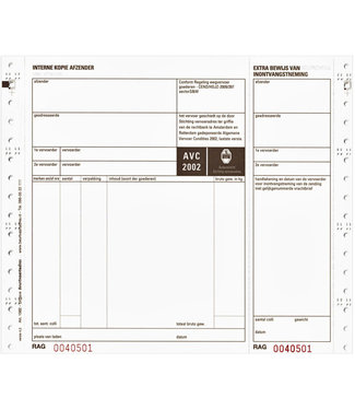 Budget VRACHTBRIEVEN BVA1562 4V 100STKS