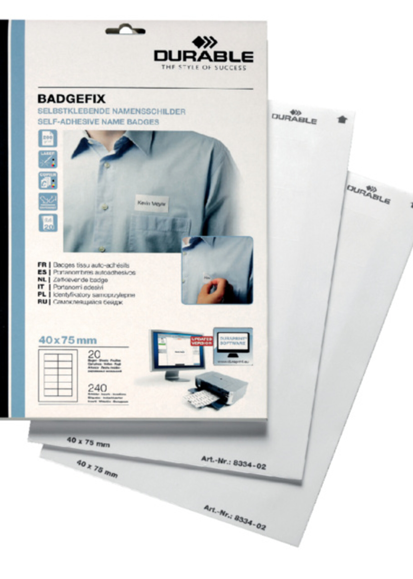 Durable Durable NAAMBADGE ETIKET 8334 240STKS