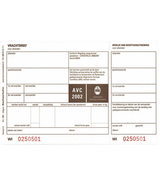 Budget VRACHTBRIEVEN BVA1001 3V 100STKS