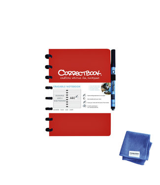 Correctbook NOTITIEBOEK A5 LIJN HORIZON RED 40BLZ