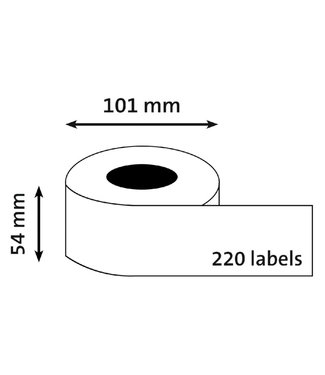 Dymo L-ETIKET 99014 54X101 WT 220LBLS