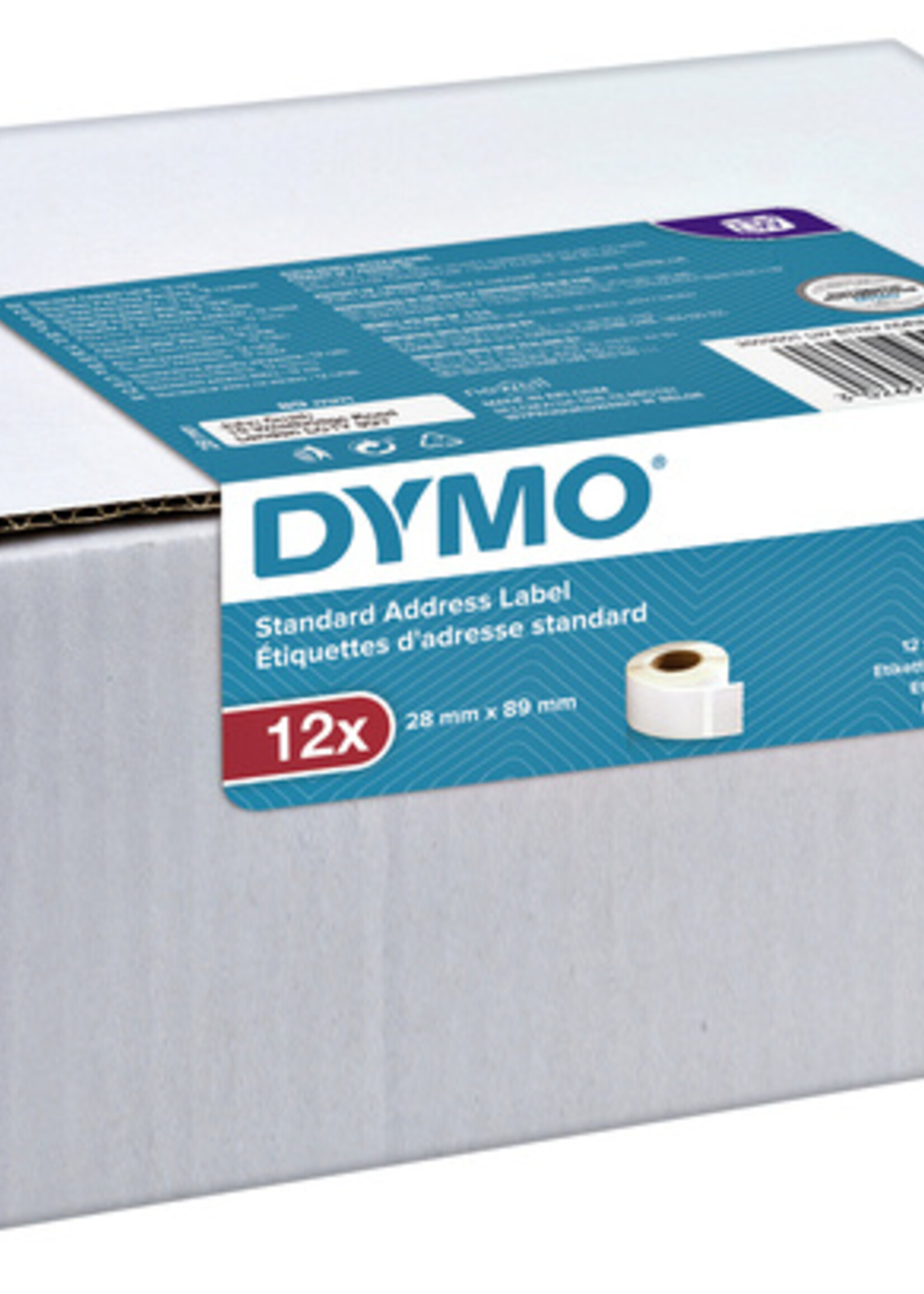 Dymo Dymo L-ETIKET 19831 89X28 WT 1560LBLS 12RLN