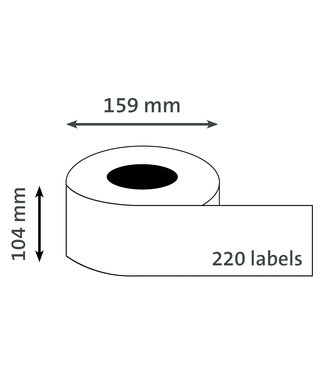 Dymo L-ETIKET 104X159 WT 220LBLS