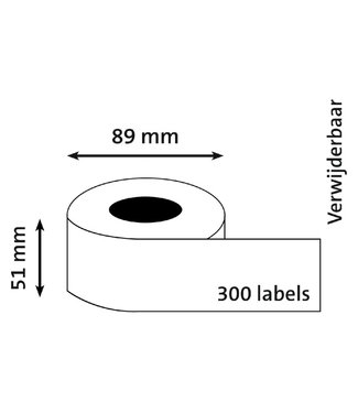 Dymo L-ETIKET 92910 51X89 WT 300LBLS