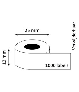 Dymo L-ETIKET 11353 25X13 WT 1000LBLS