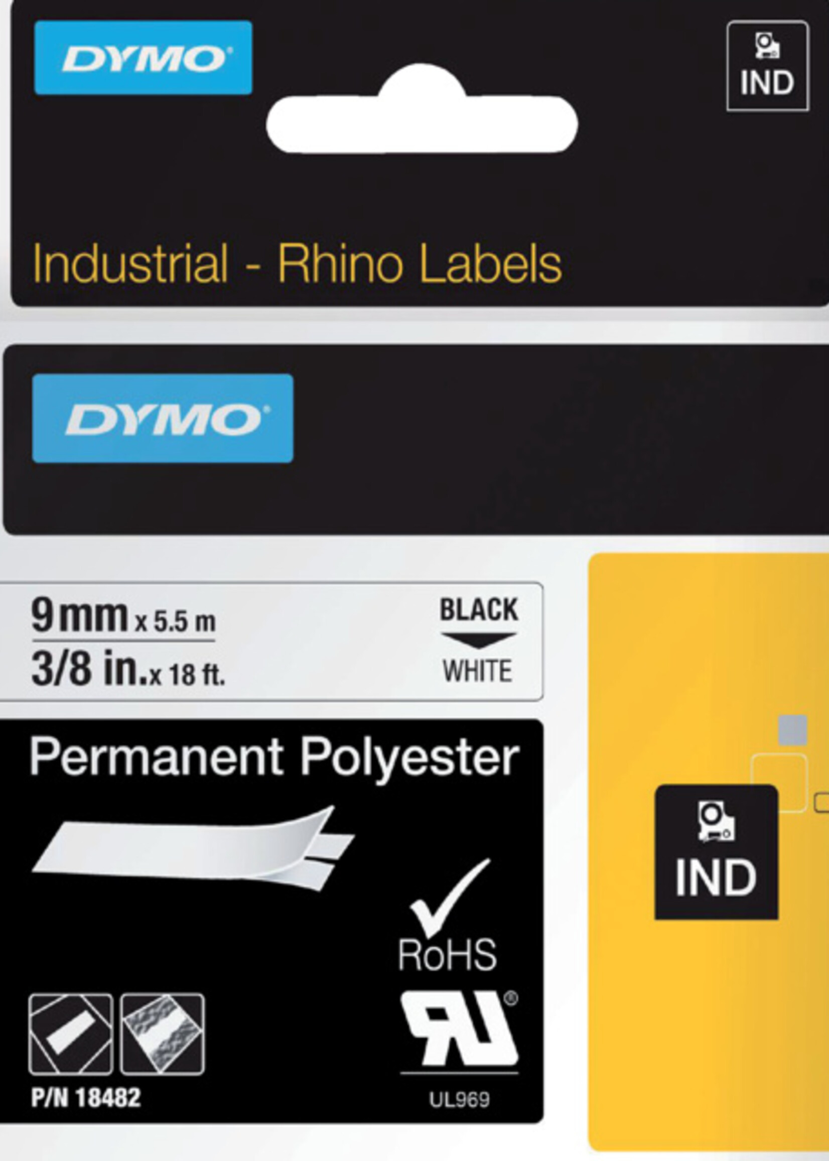 Dymo Dymo LTAPE 18482 9MM WT/ZW