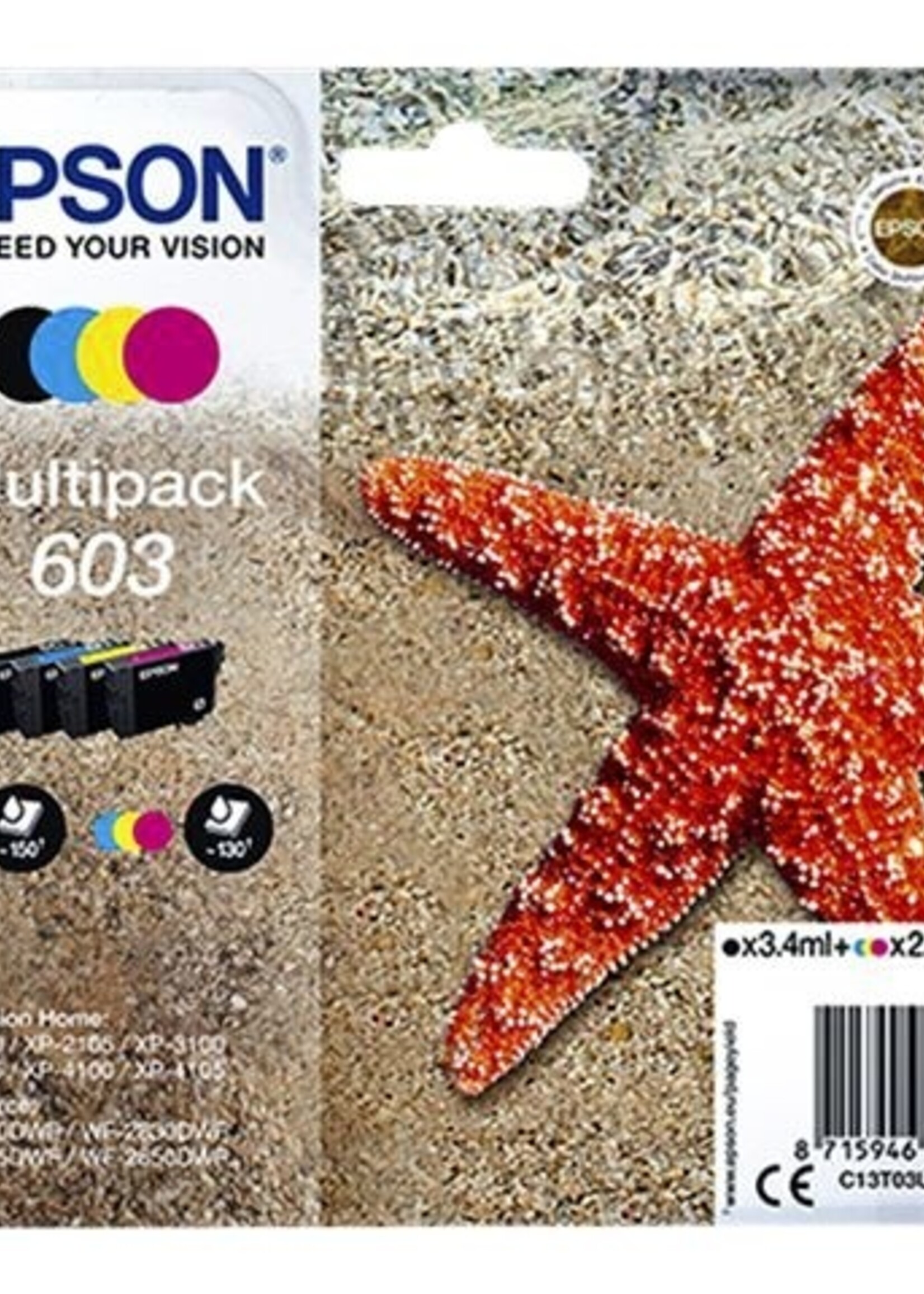 Epson Epson INKCARTRIDGE 603 T03U6 ZW+3KL