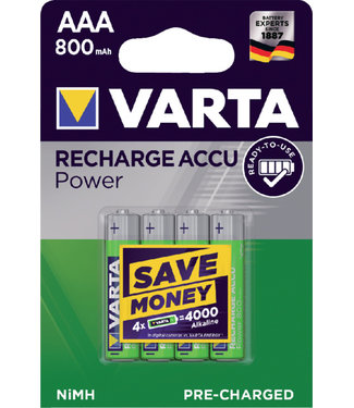 Varta BATTERIJ OPLB AAA 800MAH 4STKS