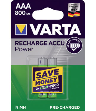 Varta BATTERIJ OPLB AAA R2U 2STKS