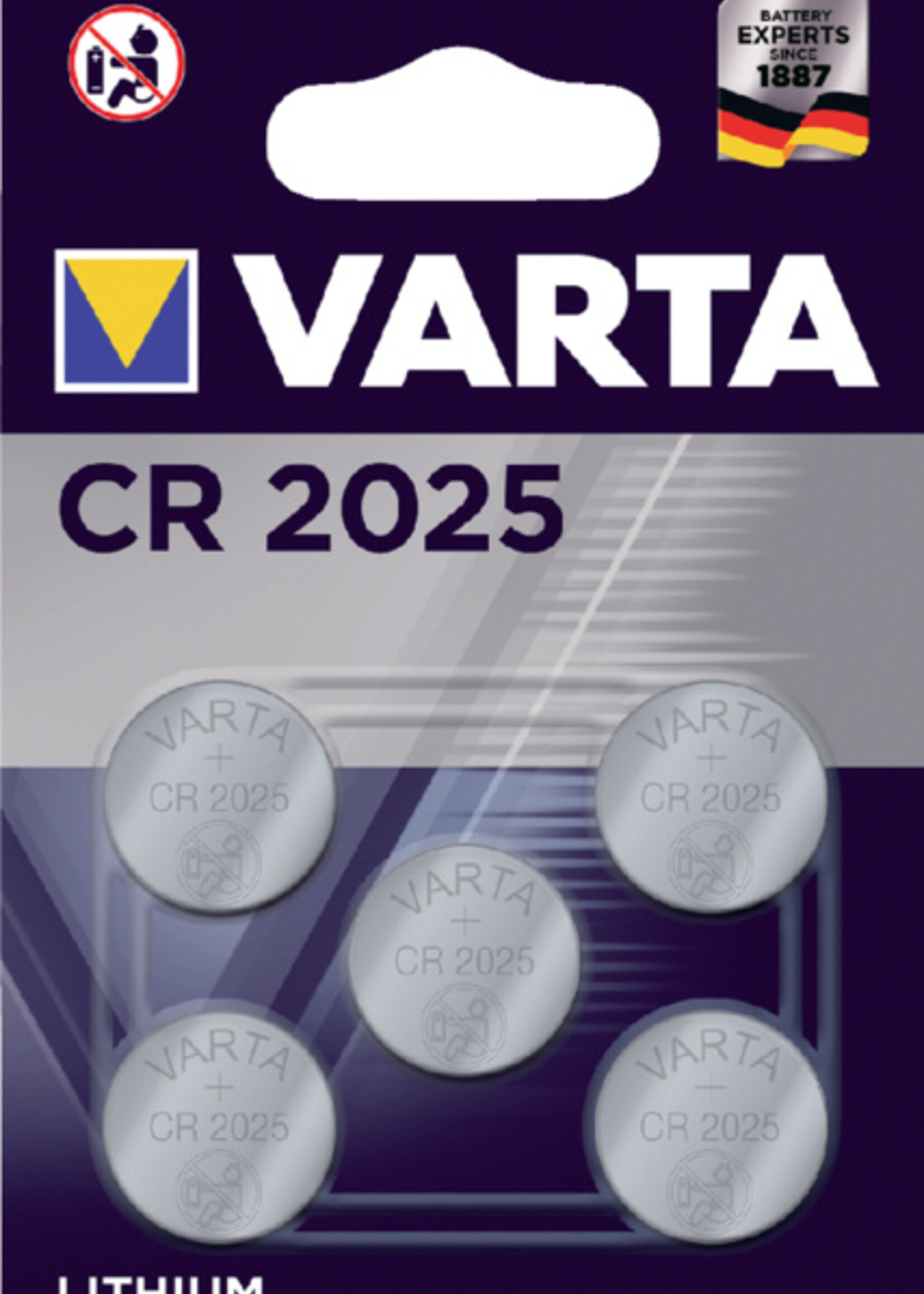 Varta Varta BATTERIJ CR2025 LITHIUM 5STKS
