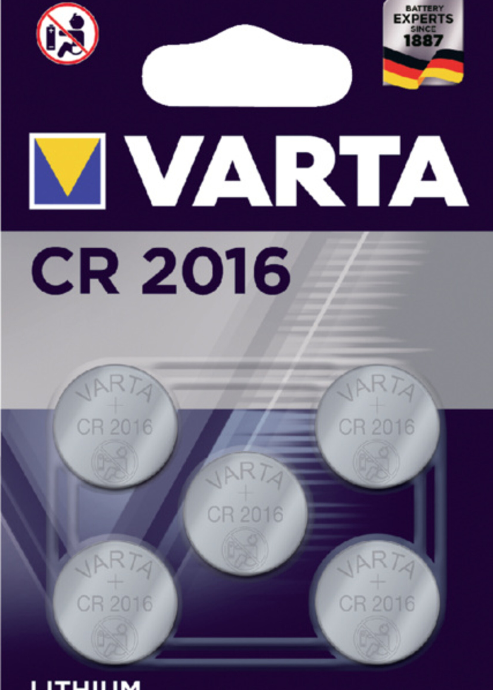 Varta Varta BATTERIJ CR2016 LITHIUM 5STKS