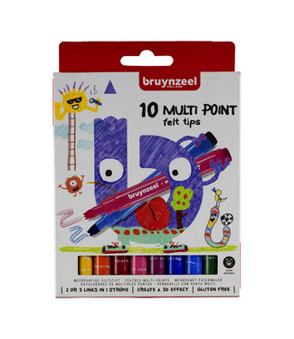 Bruynzeel KLEURSTIFT KIDS MEERPUNTIG ASS 10STKS