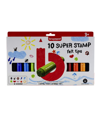 Bruynzeel KLEURSTIFT KIDS STEMPELSTIFT ASS 10STKS