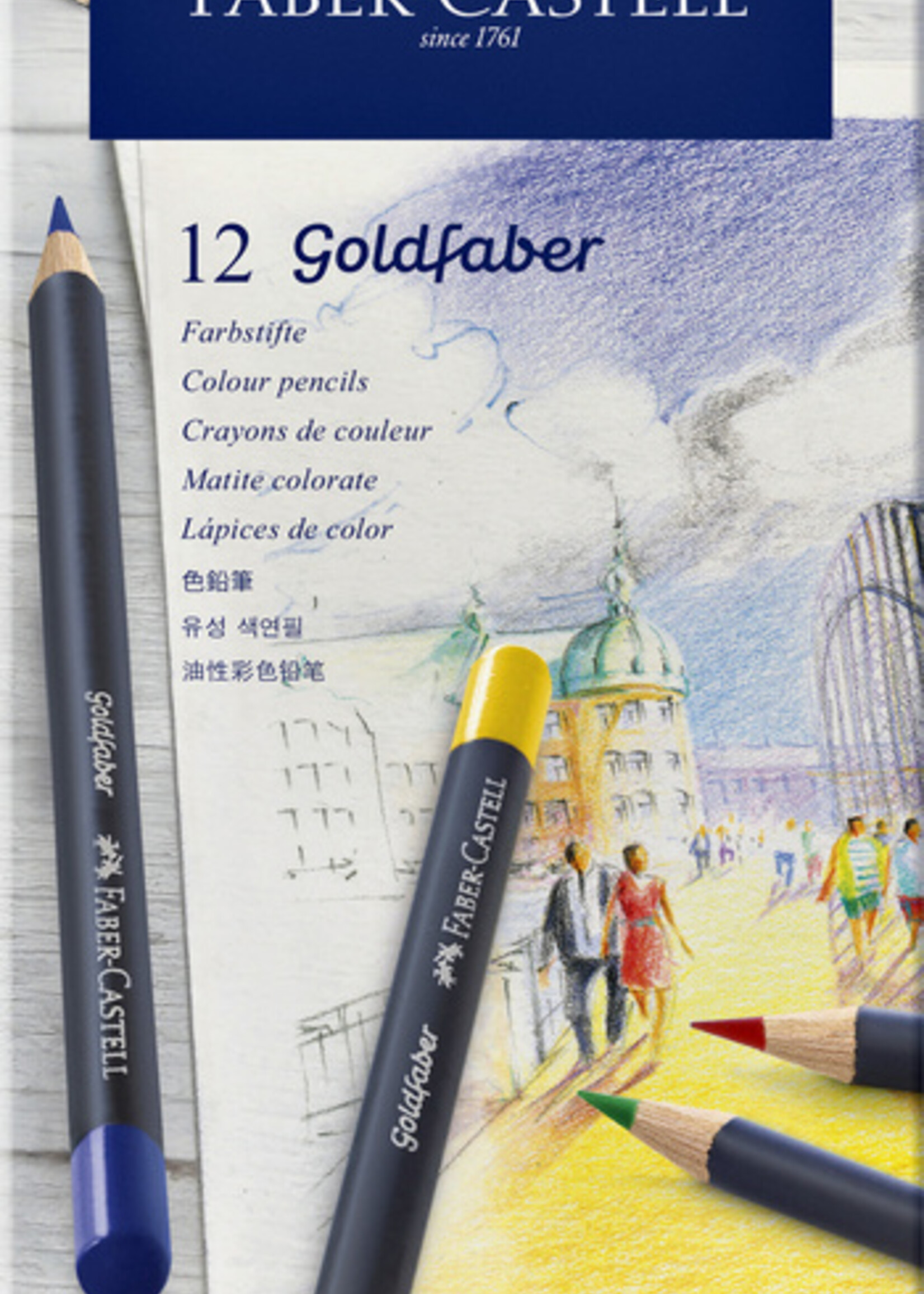 Faber Castell Faber Castell KLEURPOTLOOD GOLDFAB ASS 12STKS