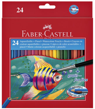 Faber Castell KLEURPOTLOOD AQUAREL ASS 24STKS