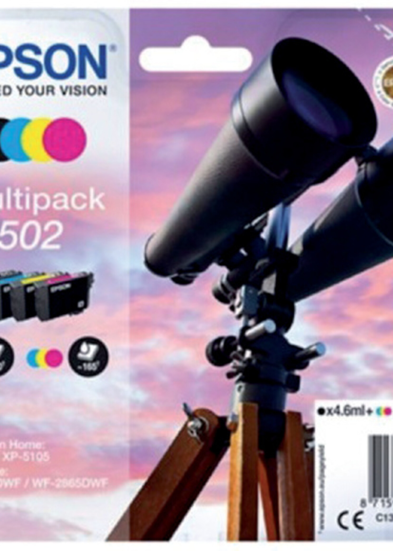 Epson Epson INKCARTRIDGE 502 T02V6 ZW + 3KL