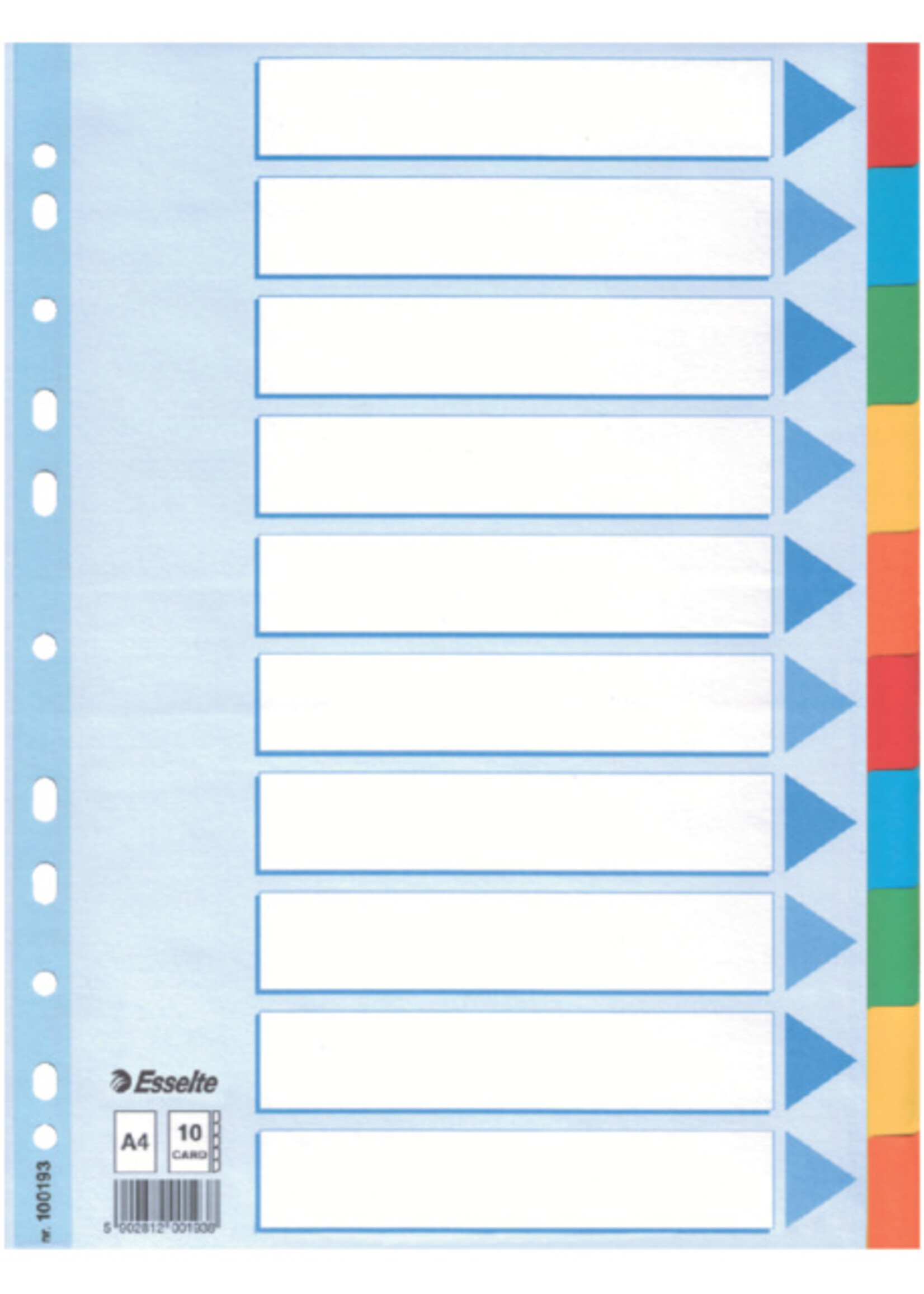 Esselte Esselte TABBLAD A4 11R KRT 10DLG