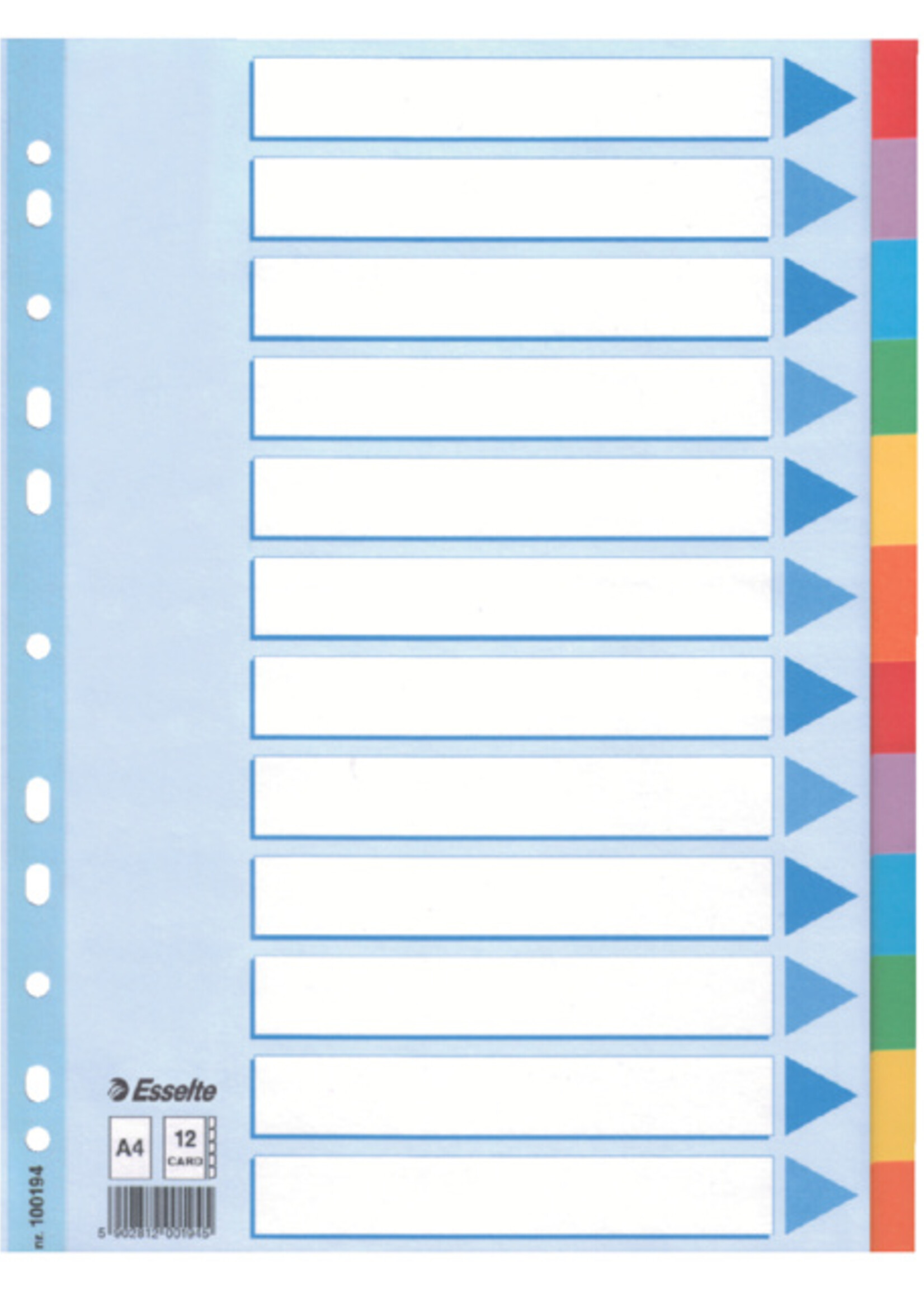Esselte Esselte TABBLAD A4 11R KRT 12DLG