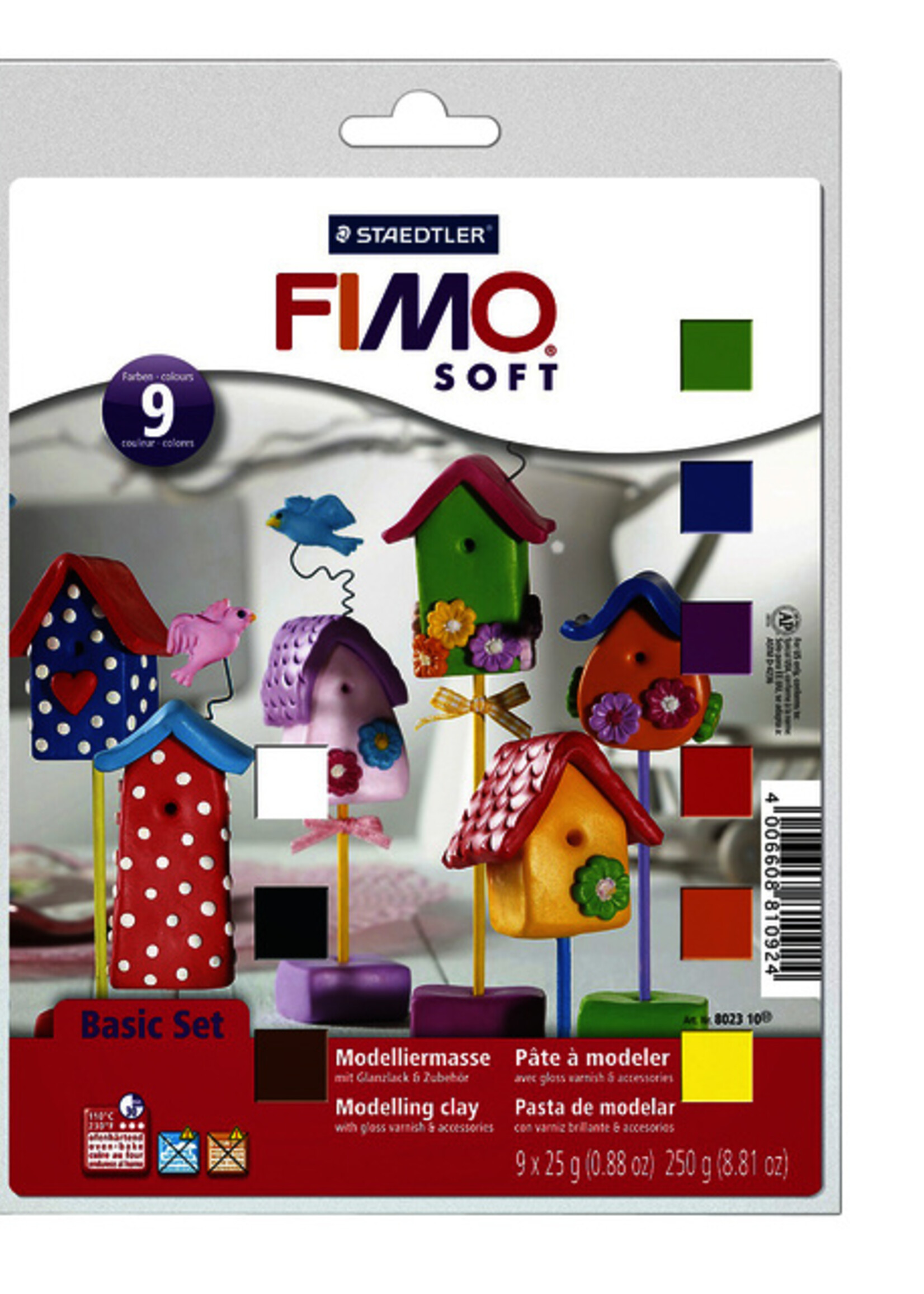 Fimo Staedtler Fimo Staedtler KLEI SOFT BASIC ASS 9STKS