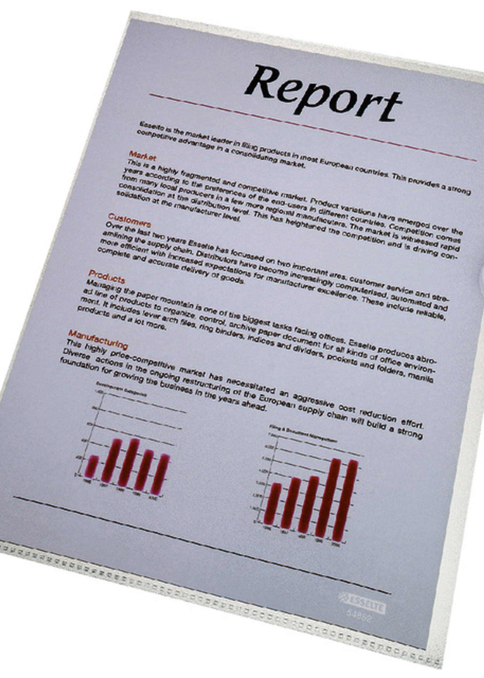 Esselte Esselte L-MAP A4 PP 0.12MM NERF 100STKS