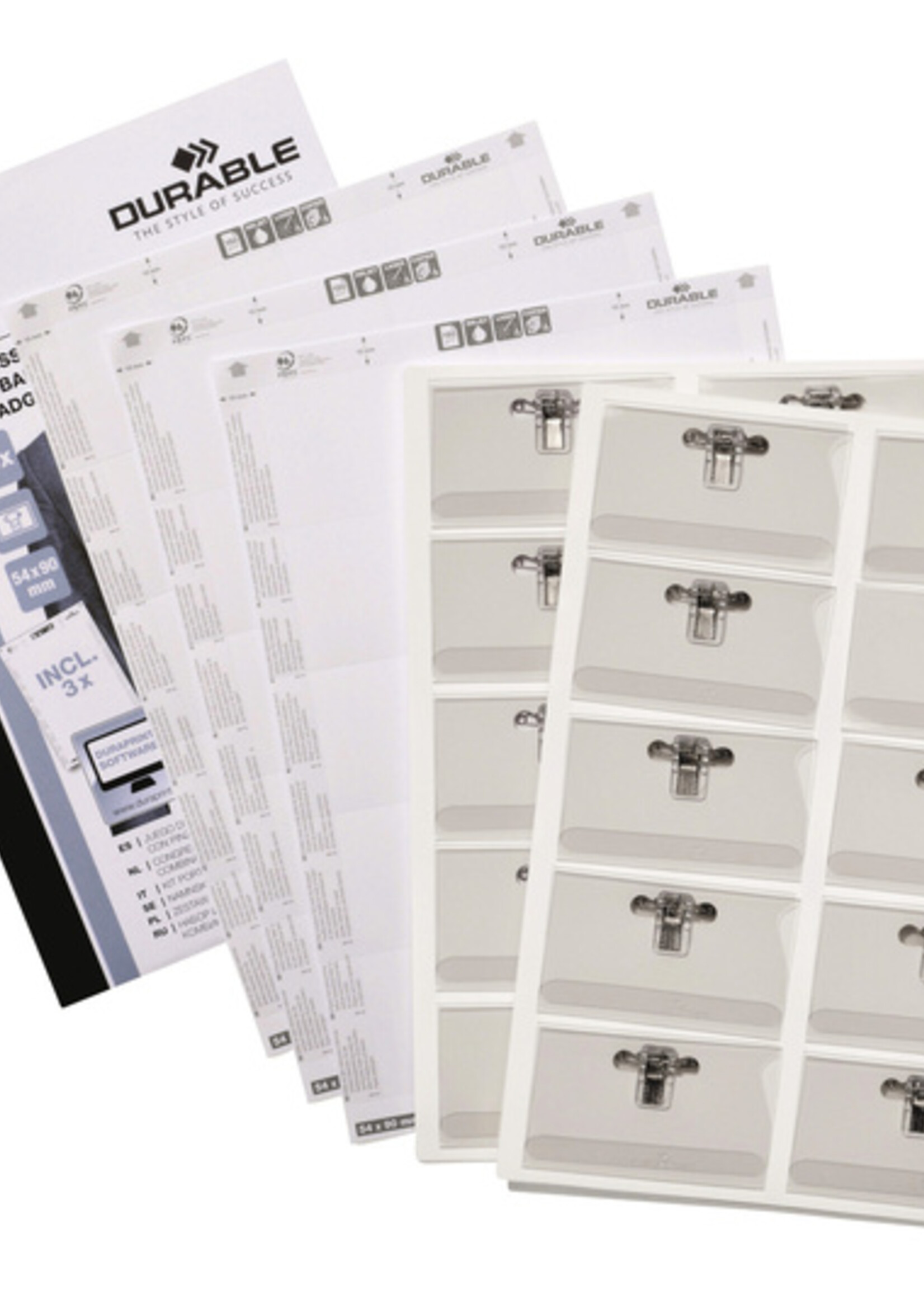 Durable Durable BADGE COMBIKLEM 54X90MM 20STKS