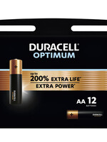 Duracell BATTERIJ OPTIMUM AA 12STKS