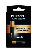 Duracell BATTERIJ OPTIMUM AA 4STKS