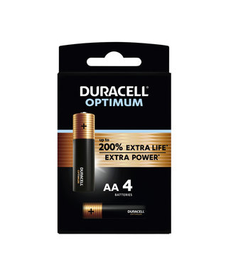 Duracell BATTERIJ OPTIMUM AA 4STKS