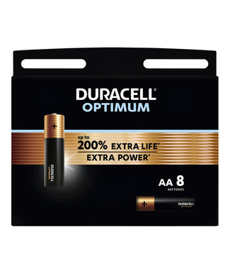 Duracell BATTERIJ OPTIMUM AA 8STKS