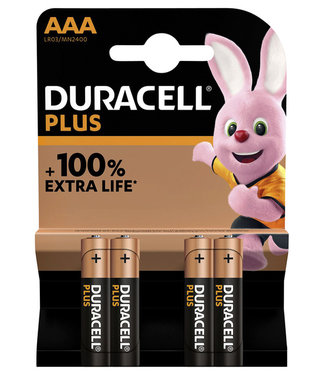 Duracell BATTERIJ PLUS AAA 4STKS