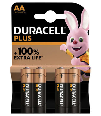 Duracell BATTERIJ PLUS AA 4STKS