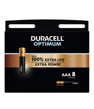 Duracell BATTERIJ OPTIMUM AAA 8STKS