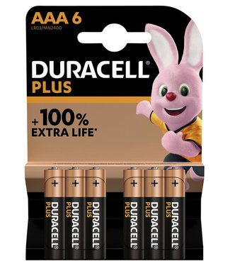 Duracell BATTERIJ PLUS AAA 6STKS