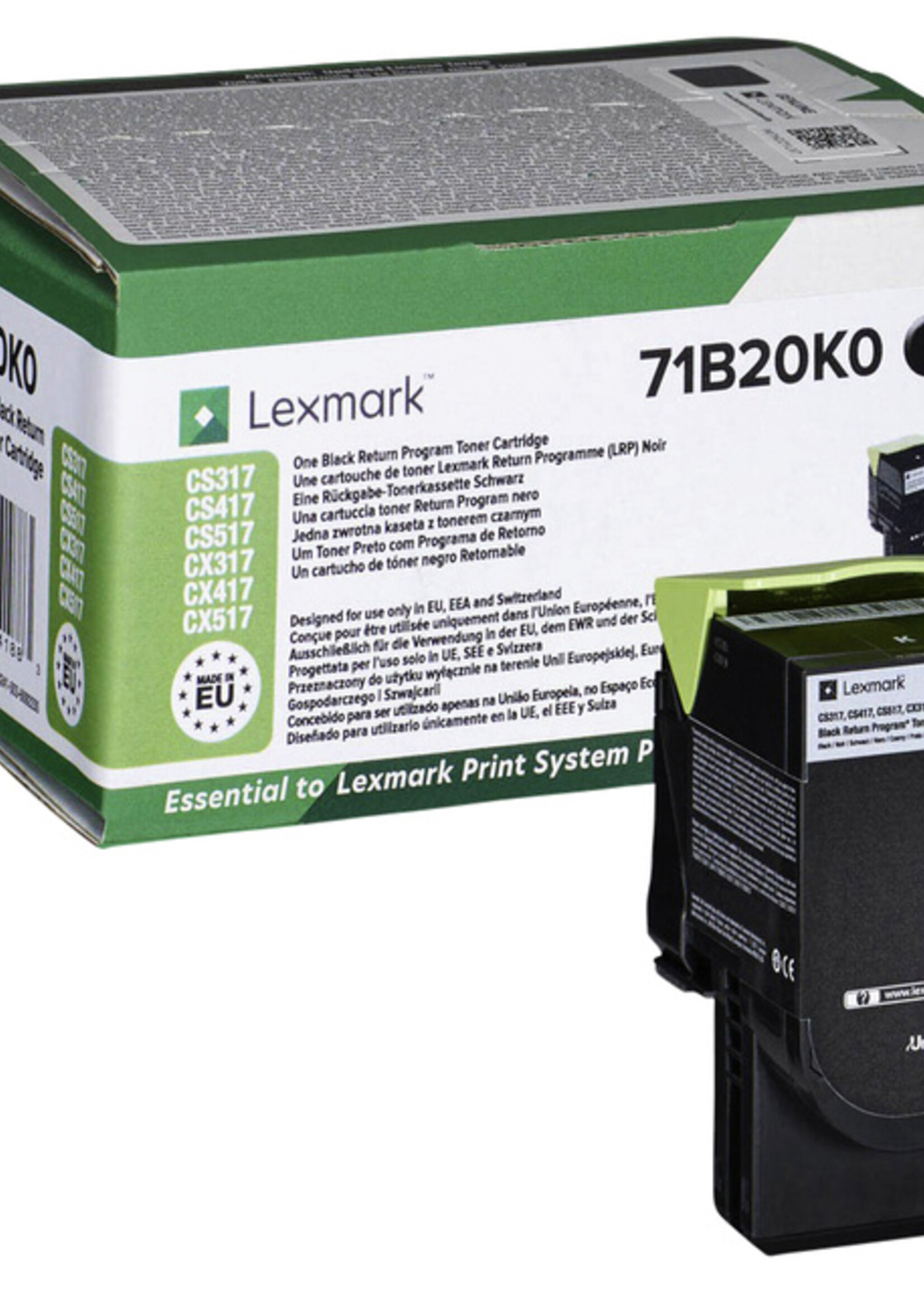 Lexmark Lexmark TONERCARTRIDGE 71B20K0 3K ZW