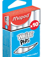 Maped SCHOOLBORDKRIJT COLOR'PEPS WIT 10STKS