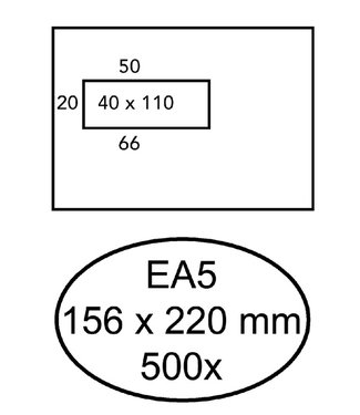 Hermes ENVELOP VENSTER EA5 VL ZK 500STKS