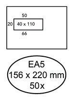 Hermes ENVELOP VENSTER EA5 VL ZK 50STKS