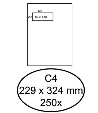 Hermes ENVELOP AKTE C4P VL ZK 250STKS