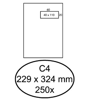 Hermes ENVELOP AKTE C4P VR ZK 250STKS